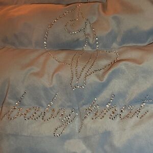 Baby Phat x Forever 21 Light Blue Puffer Coat  with Rhinestone Logo